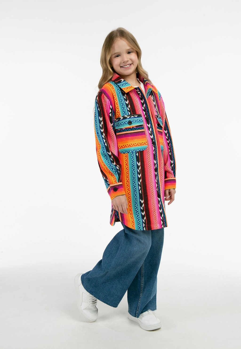 

Короткое пальто myMo KIDS, цвет mehrfarbig neon pink