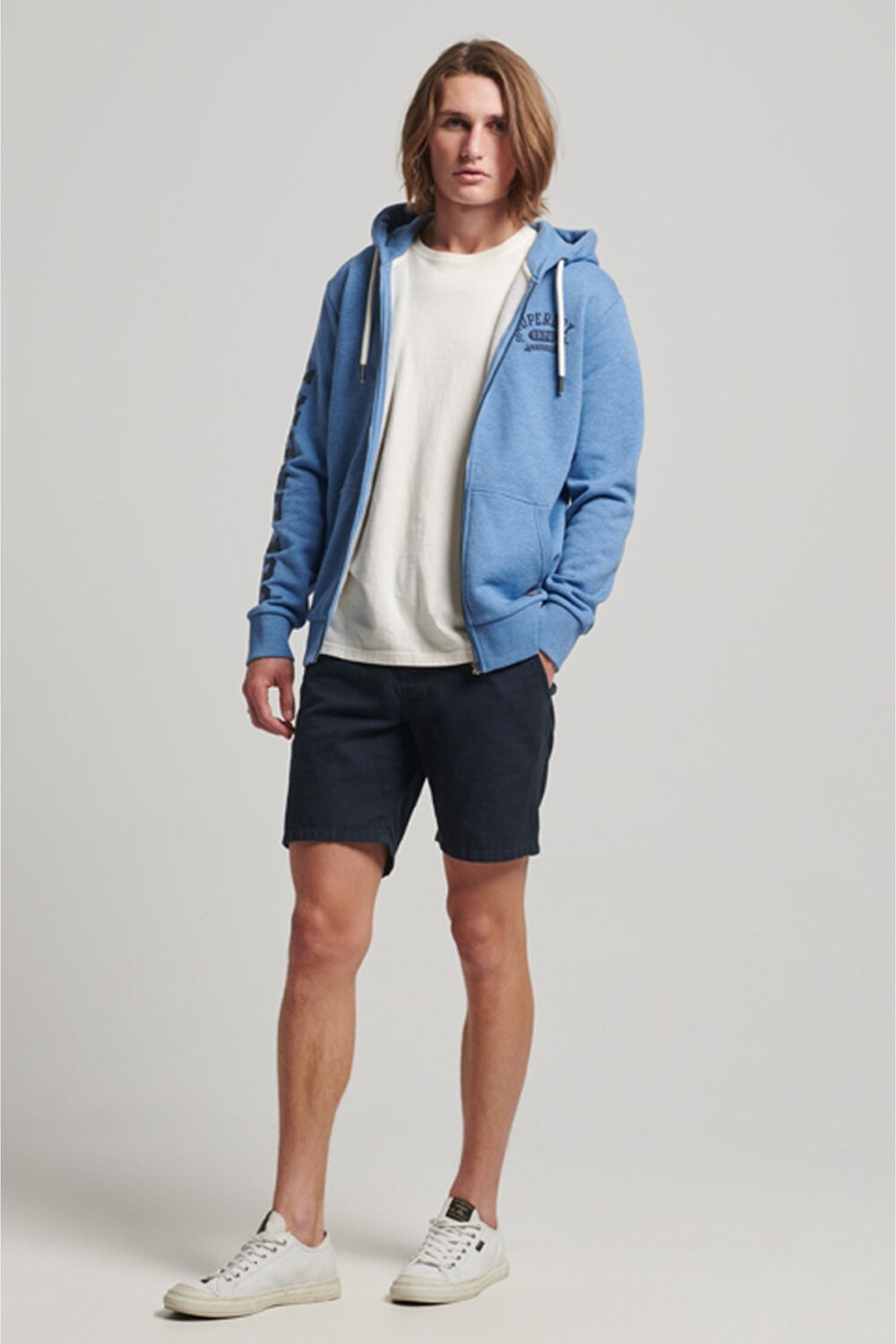 

Толстовка Gym Athletic на молнии Superdry, синий