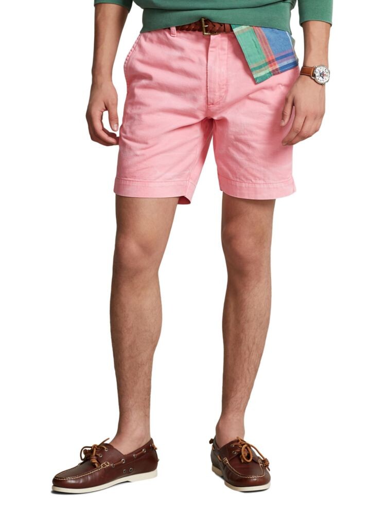 

Однотонные шорты из твила Polo Ralph Lauren, цвет Florida Pink