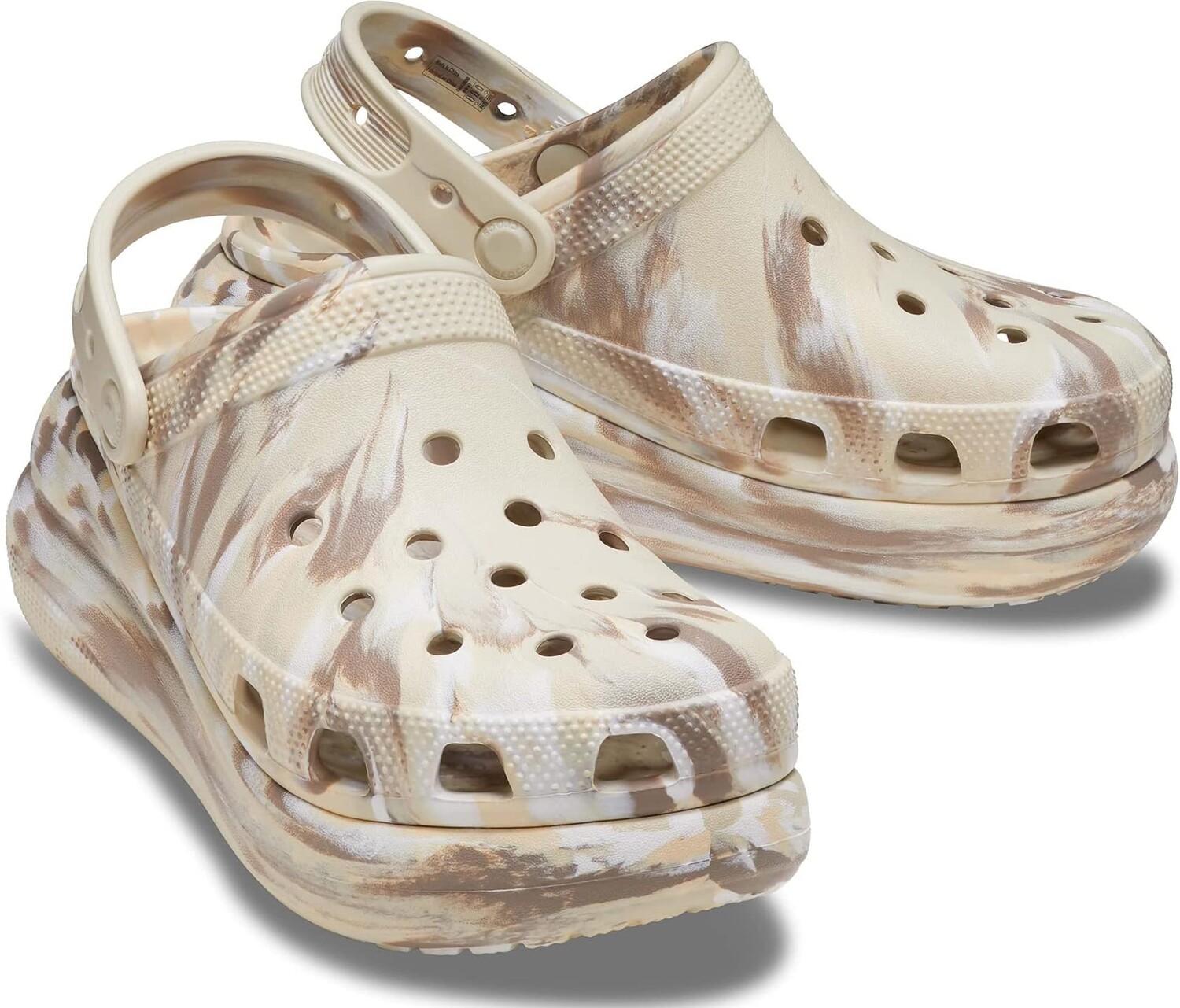 

Сабо Classic Crush Clog Crocs, цвет Bone/Multi Marbled