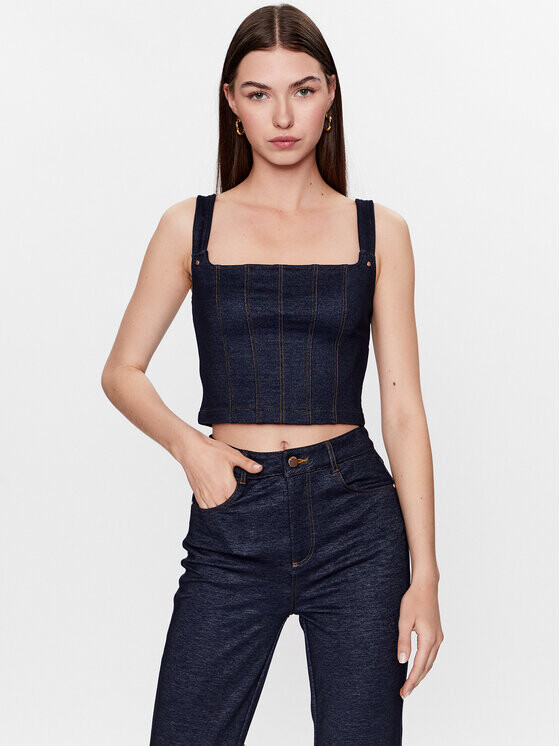 

Топ приталенного кроя Guess, синий
