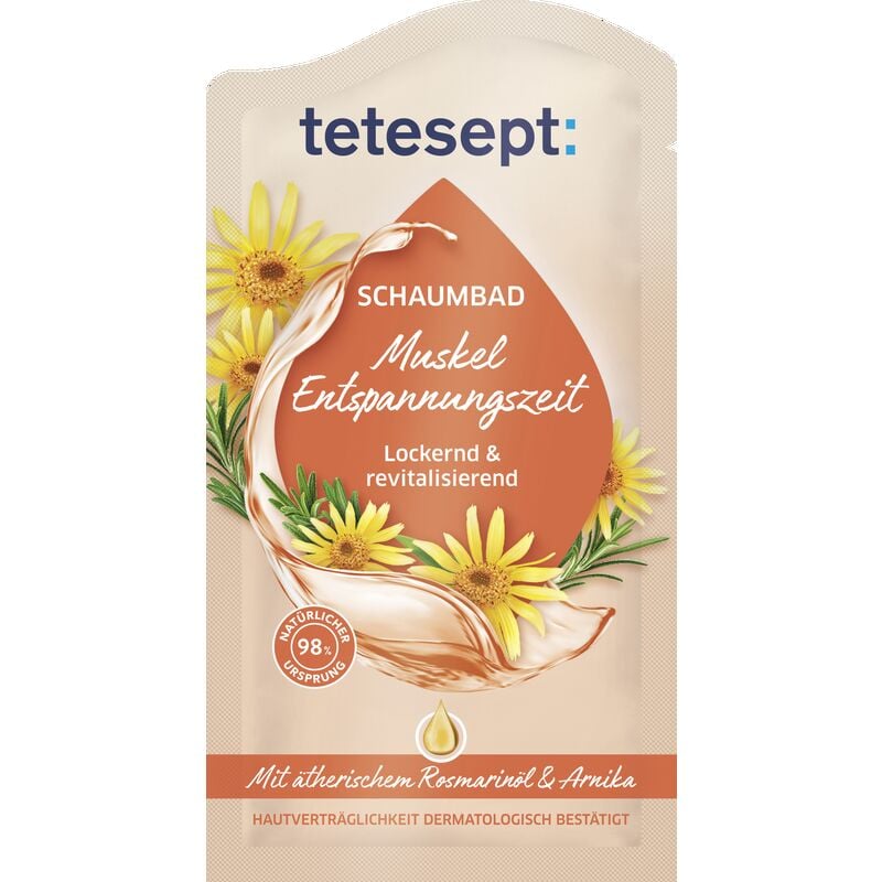 

Время расслабления мышц в пенной ванне tetesept, 40 ml