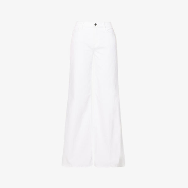 Le Palazzo широкие джинсы из эластичного денима Frame, цвет blanc