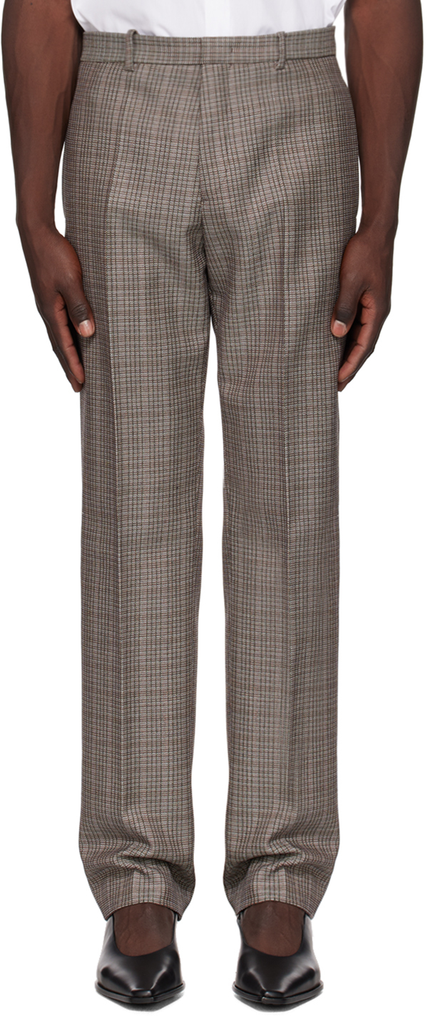 Серо-коричневые брюки со складками Jil Sander speck daniel bella germania
