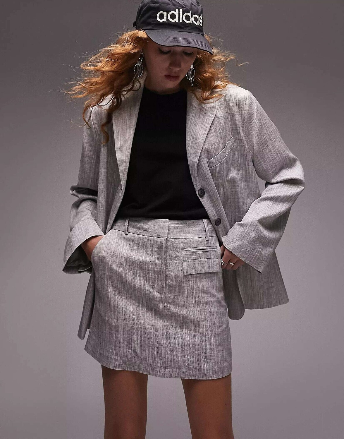 

Светло-серая мини-юбка Topshop Coord