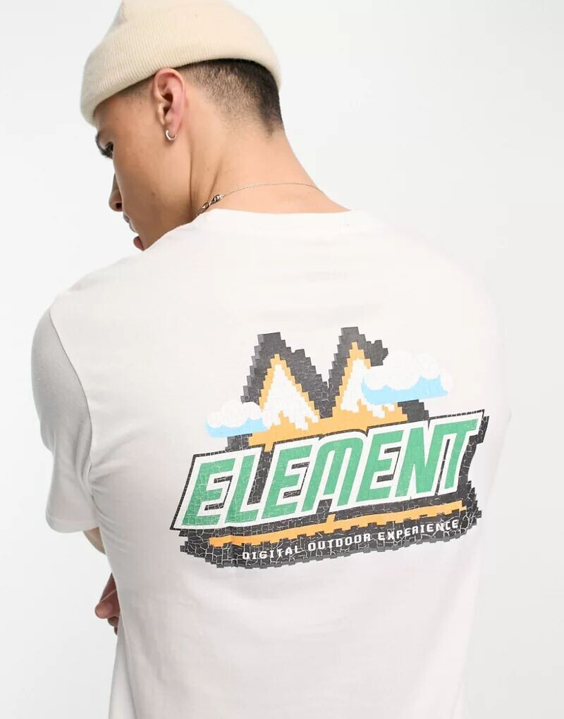 

Белая футболка Element Digital Outdoor с логотипом на спине