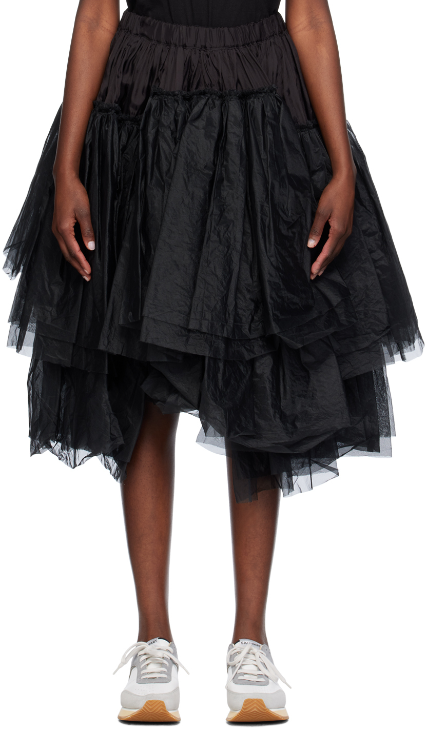 Черная многоярусная юбка-миди Comme Des Garcons нормарк в м многоярусная модель физического мира