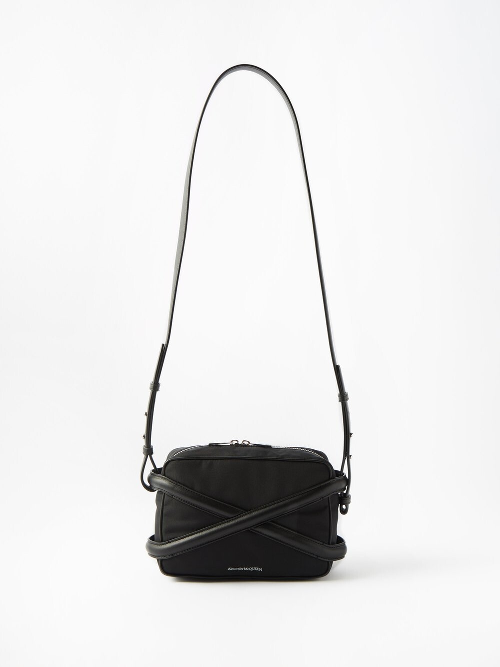 

Сумка через плечо harness с кожаной отделкой Alexander McQueen, черный
