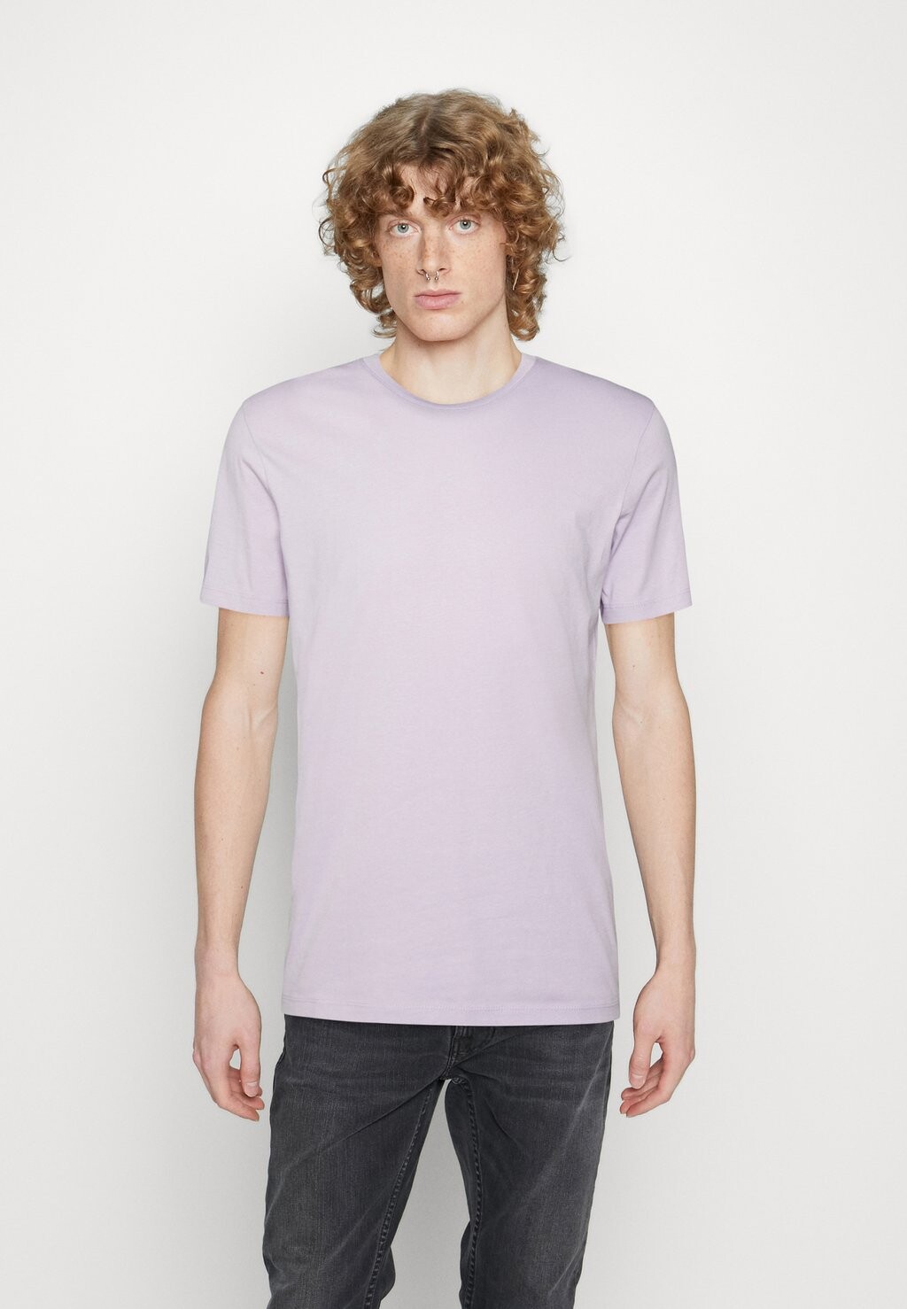 

Базовая футболка JJE SS O NECK NOOS Jack & Jones, лепесток орхидеи