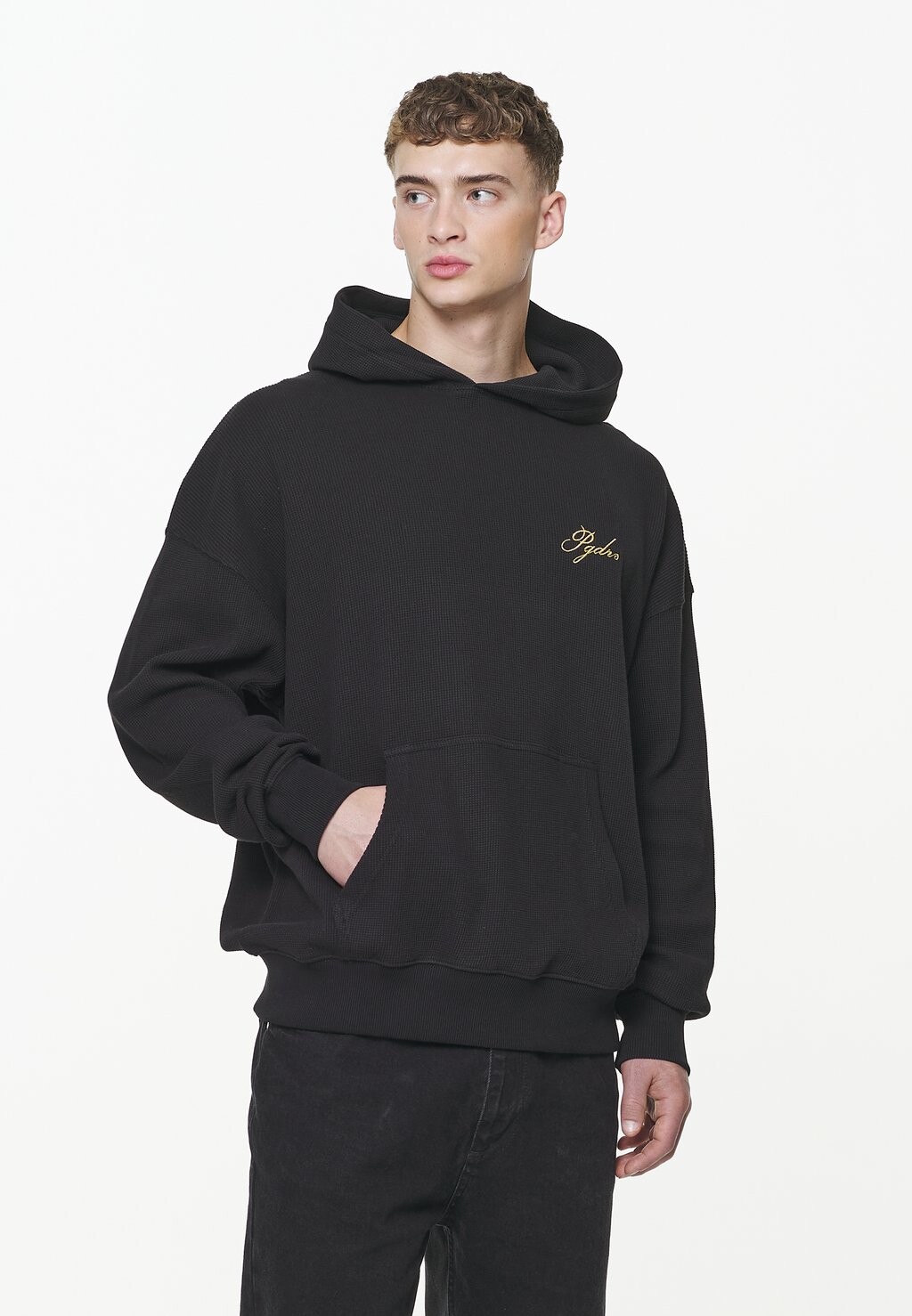 

Толстовка Pegador QUAT WAFFLE OVERSIZED HOODIE, винтажный оникс черный