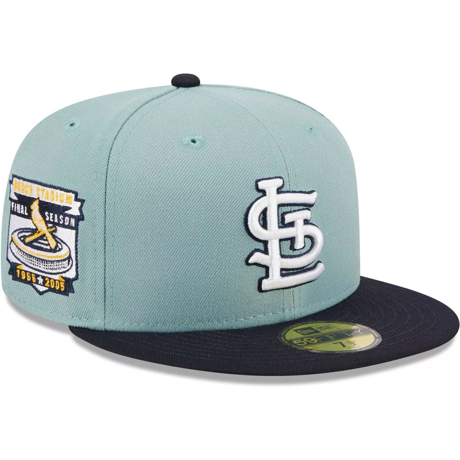 

Мужская облегающая шляпа New Era светло-голубая/темно-синяя St. Louis Cardinals Beach Kiss 59FIFTY