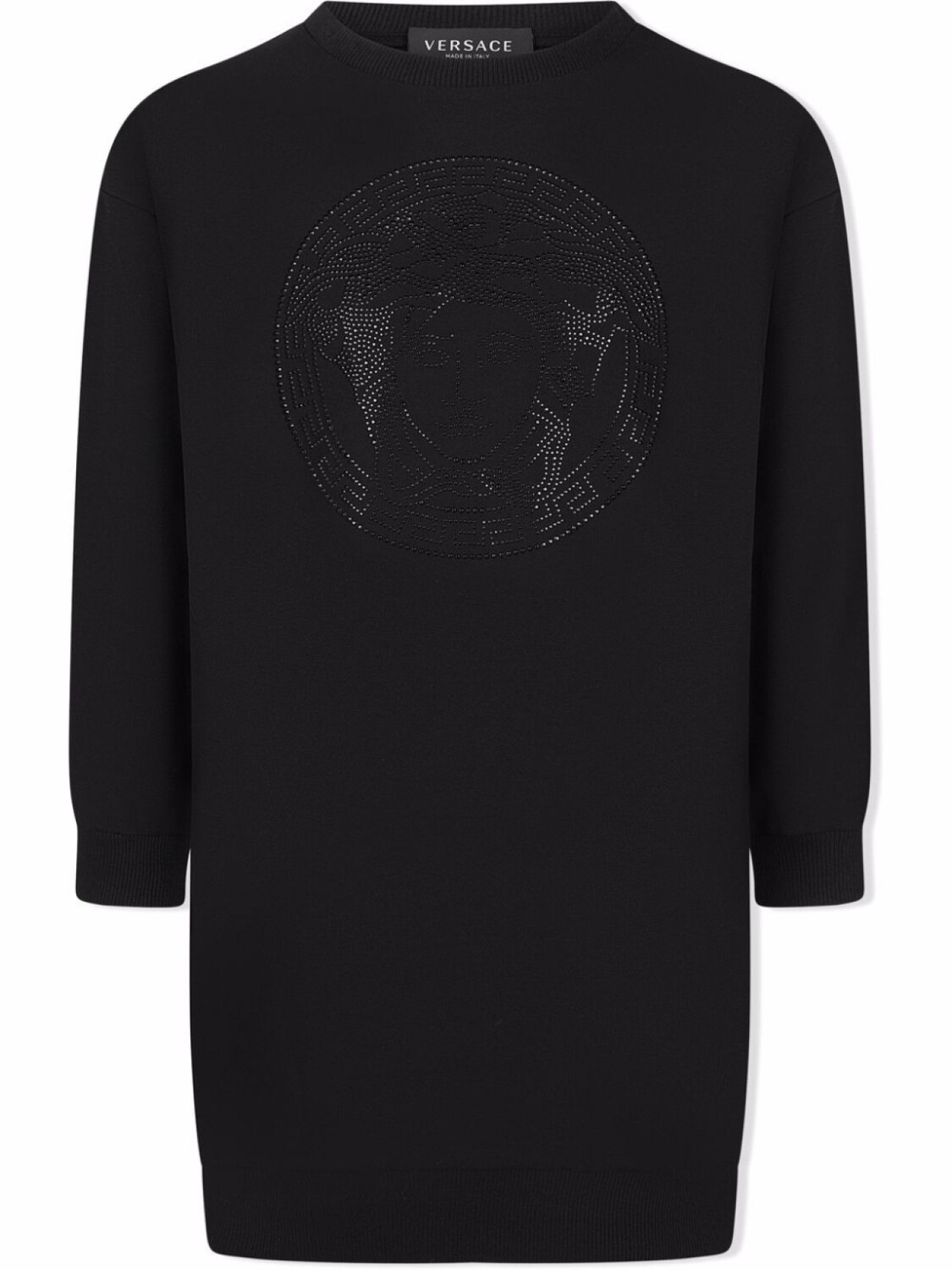 

Versace Kids платье-свитер с декором Medusa, черный