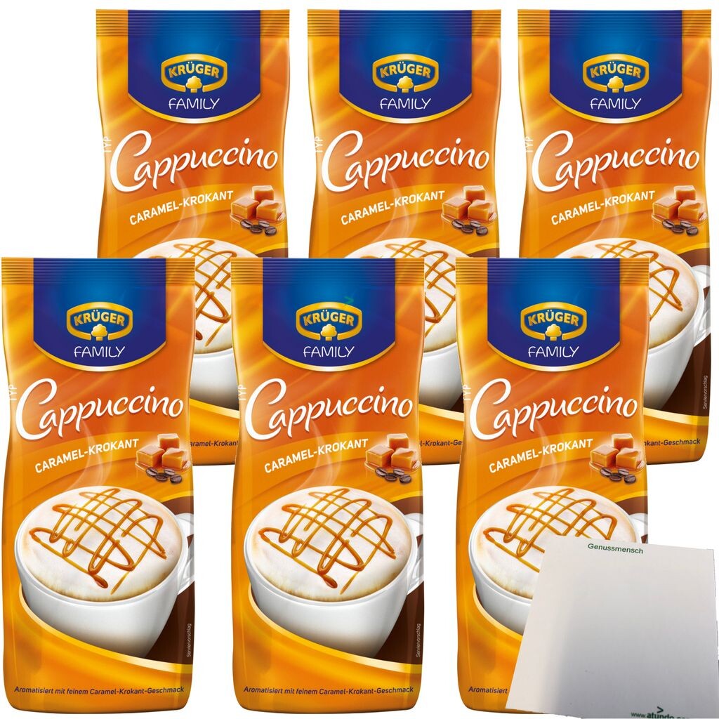 

Krüger Family Cappuccino Caramel Brittle Pack 6 шт. (6 пакетов по 500 г) + блок usy