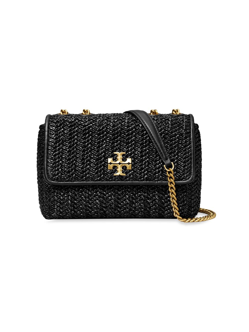 

Маленькая сумка через плечо Kira из рафии Tory Burch, черный
