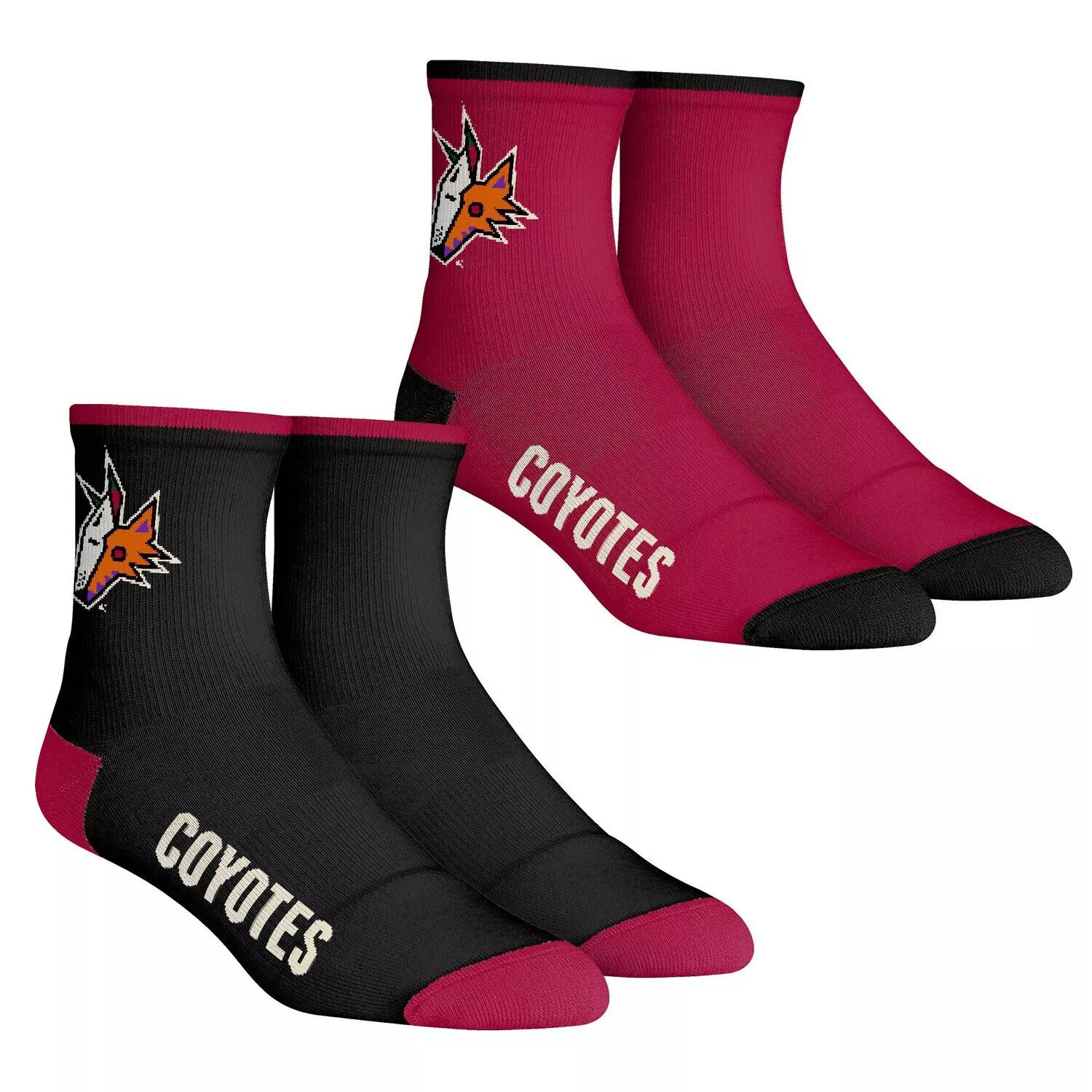 

Комплект из 2 носков Youth Rock Em Socks Arizona Coyotes Core Team из 2 четверть длины Unbranded