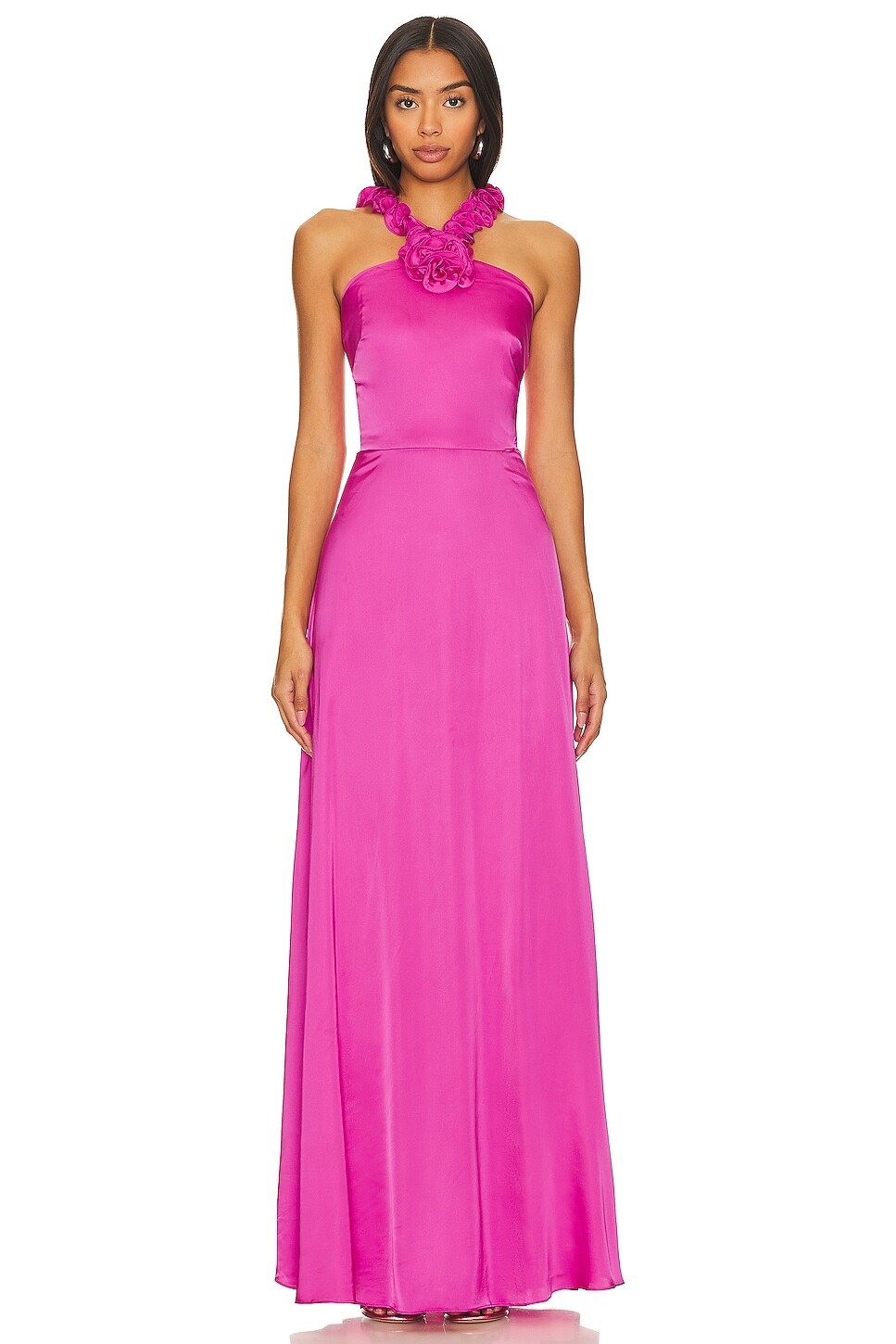 

Платье AMUR Priyanka Rosette Gown, цвет Rosey
