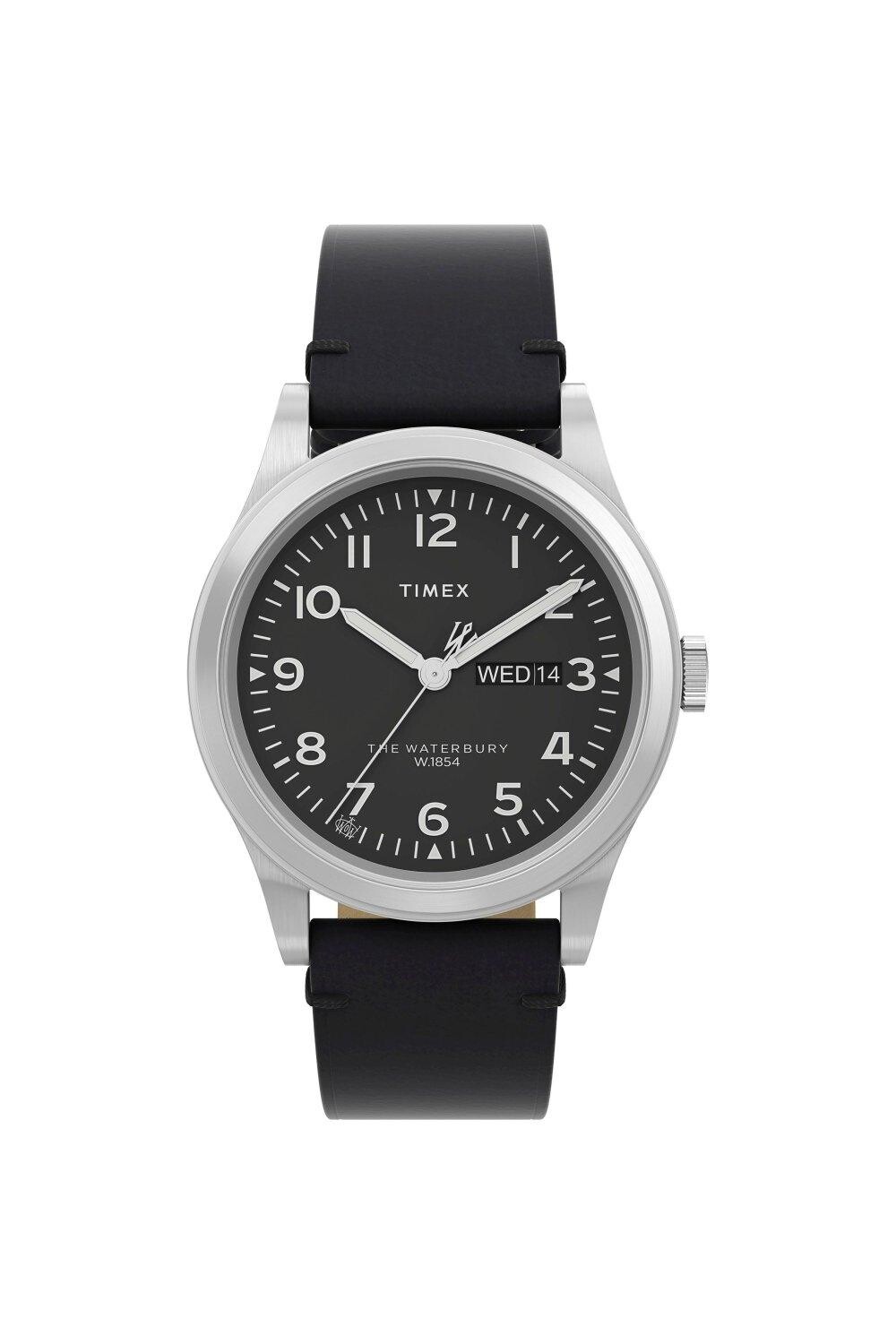 

Традиционные классические часы Waterbury из нержавеющей стали — Tw2W14700 Timex, черный