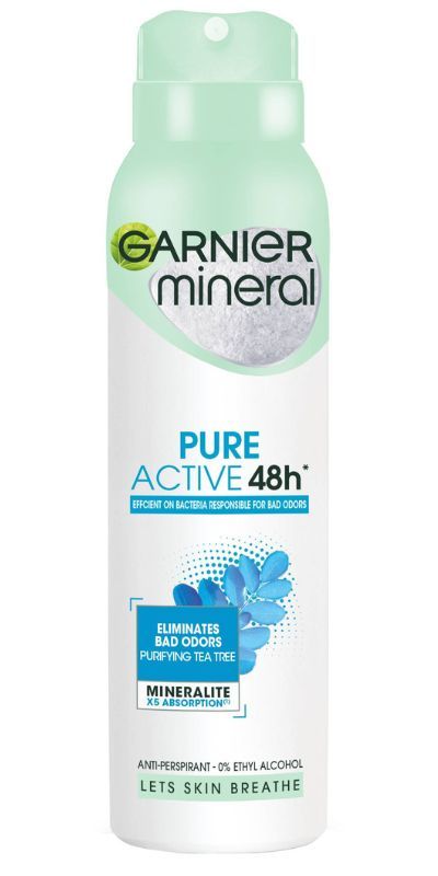 Garnier Pure Active антиперспирант для женщин, 150 ml мыло pure active jabón sólido carbón anti acné garnier 100 gr