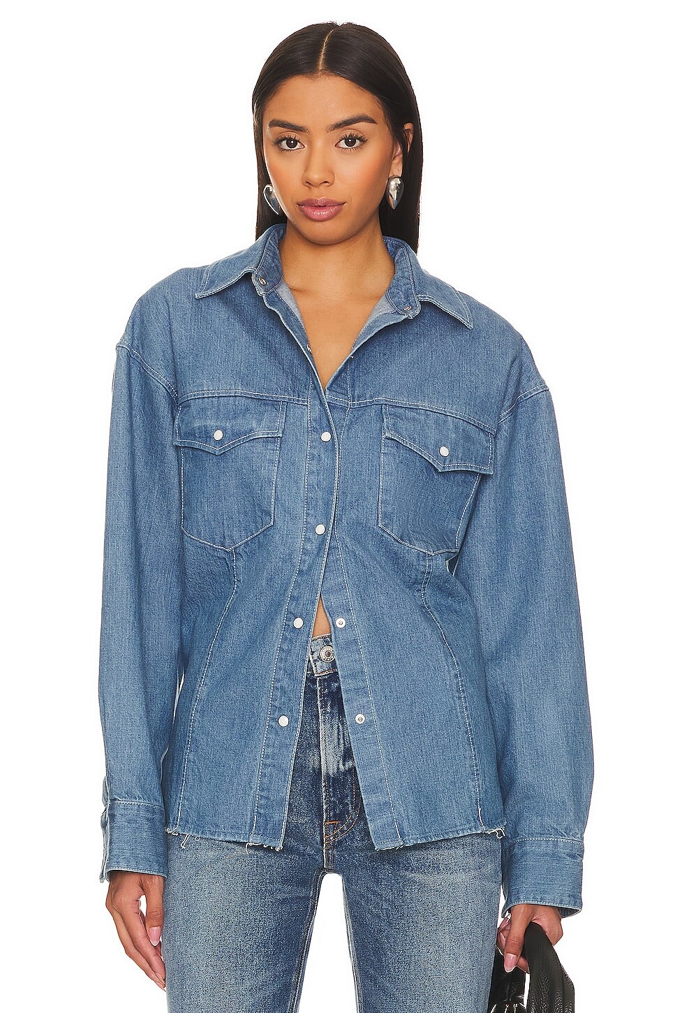 

Рубашка Moussy Vintage Ansel Western, синий