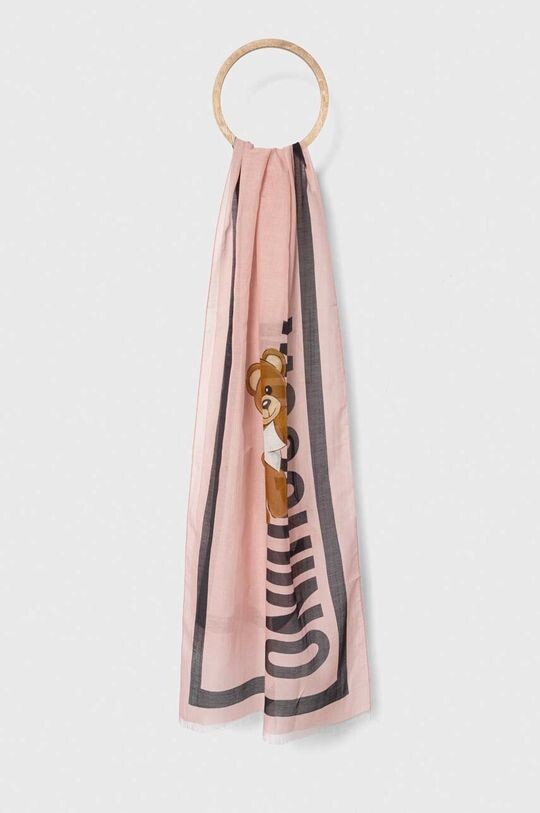 

Шаль с добавлением шелка Moschino, розовый