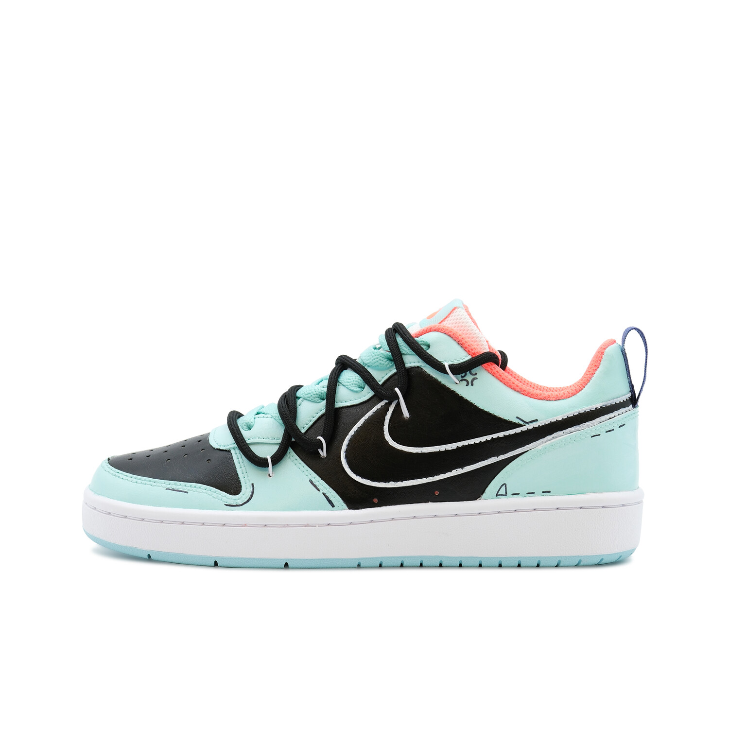 

Кроссовки Nike Court Borough Skateboarding Shoes Women's Low-top Green, черный