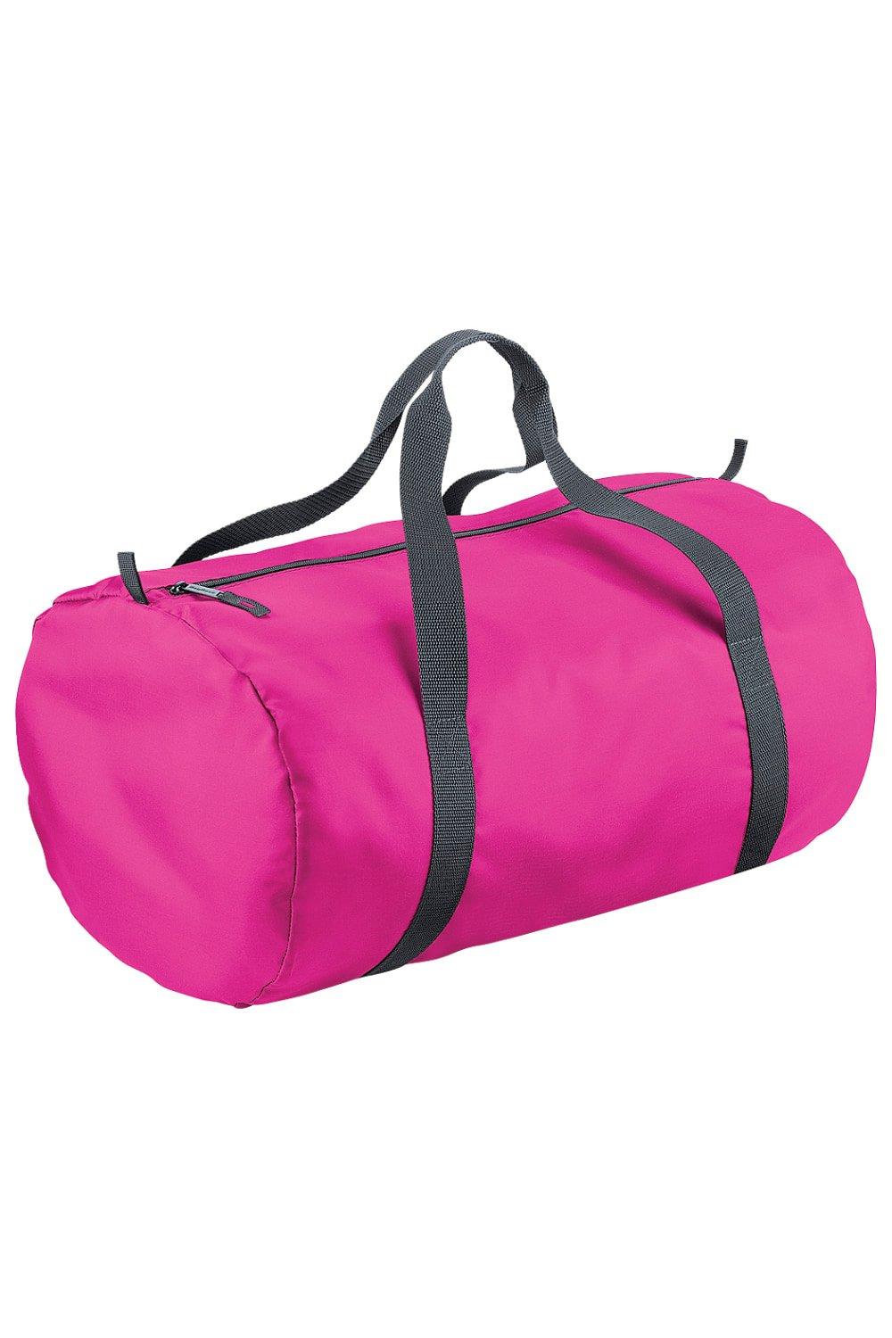 Водонепроницаемая дорожная сумка Packaway Barrel Bag / Duffle (32 литра) Bagbase, розовый