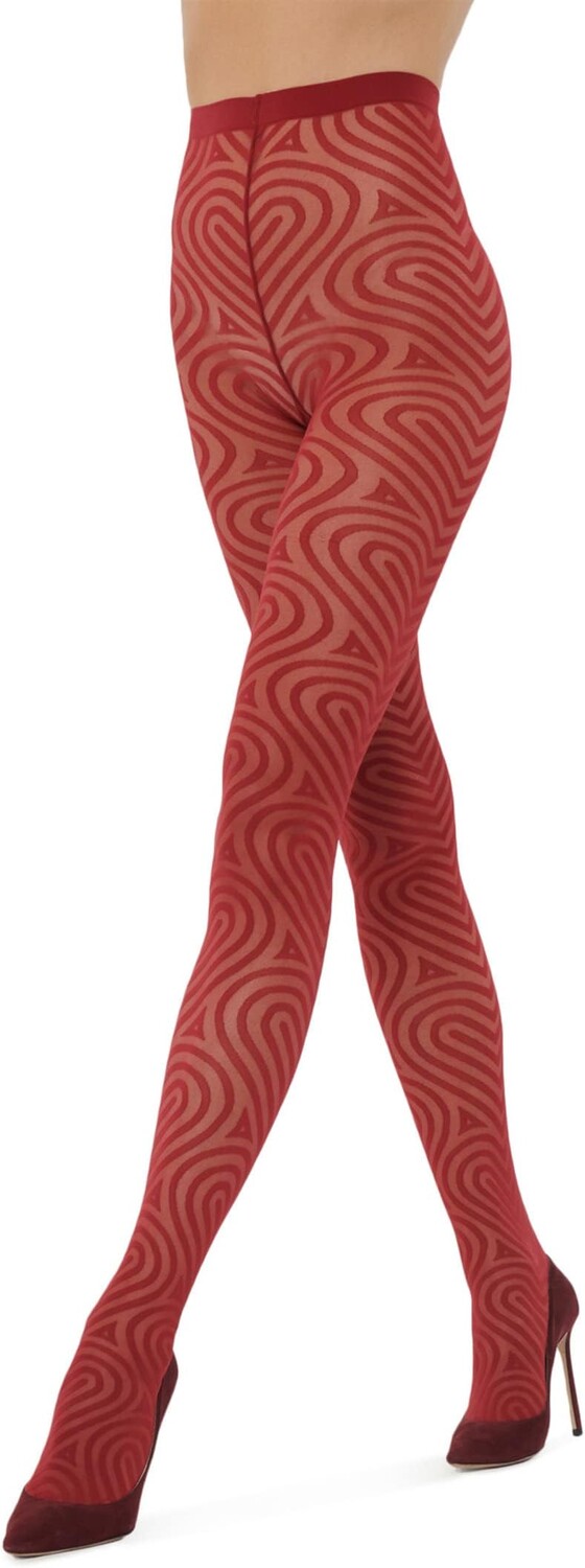 

Колготки с сердечками Wolford, цвет Soft Cherry