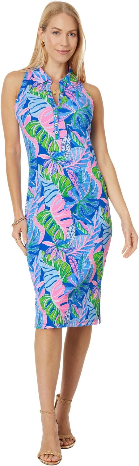 

Платье-поло без рукавов Reema Lilly Pulitzer, цвет Blue Grotto Beleaf in Yourself