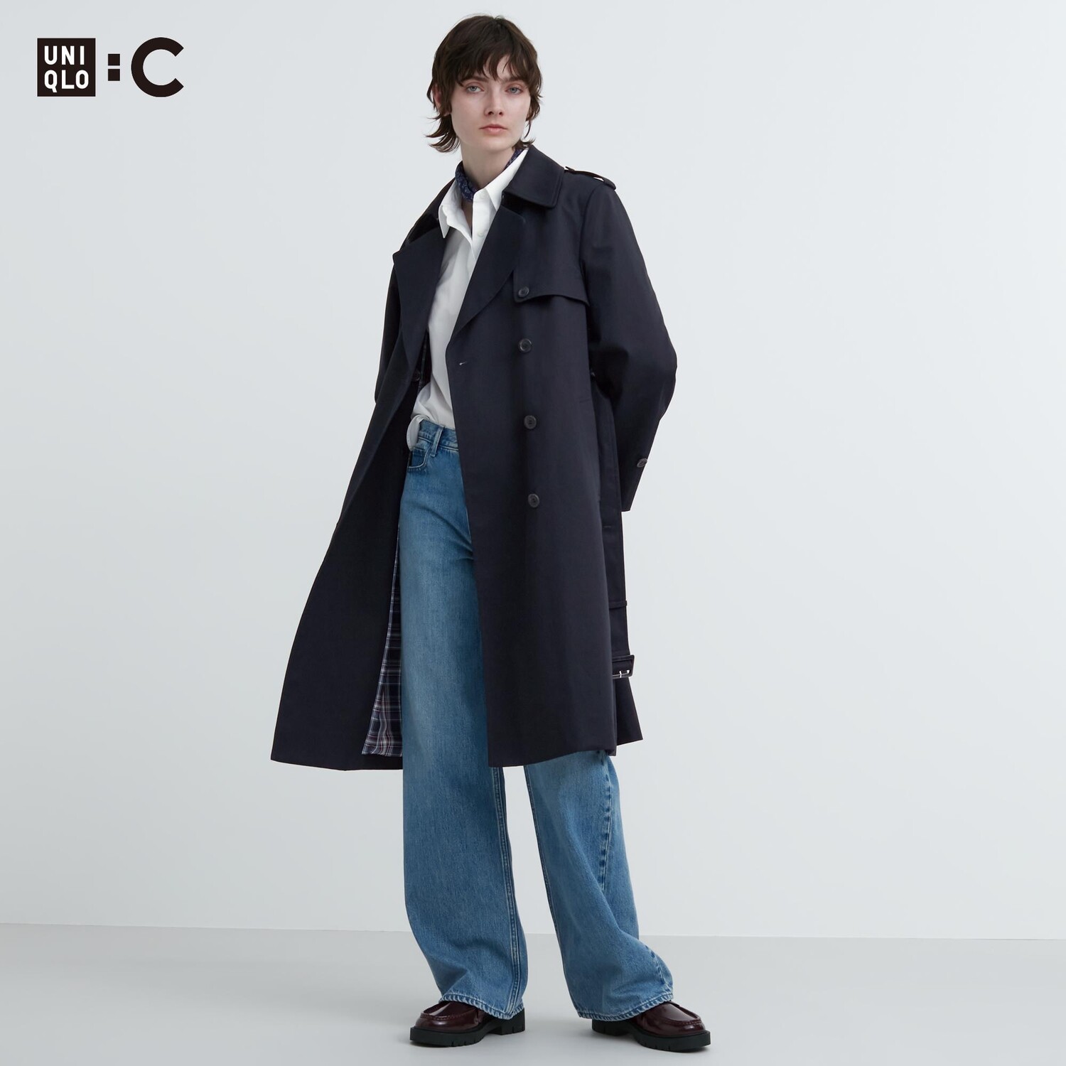 

Плащ UNIQLO, темно-синий