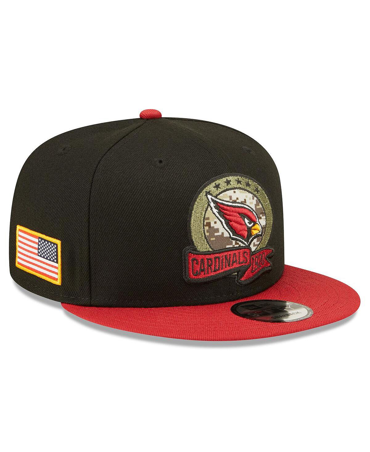 Мужская черная кепка Cardinal Arizona Cardinals 2022 Salute To Service 9FIFTY Snapback New Era zone 51 cardinal black