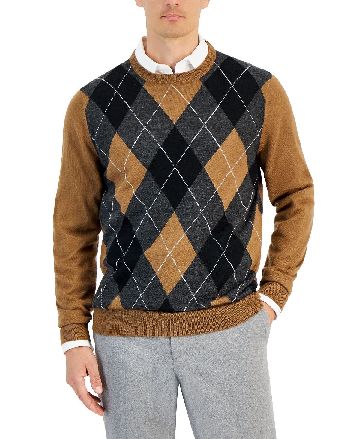 

Мужской свитер Harvard Argyle из шерсти мериноса Club Room