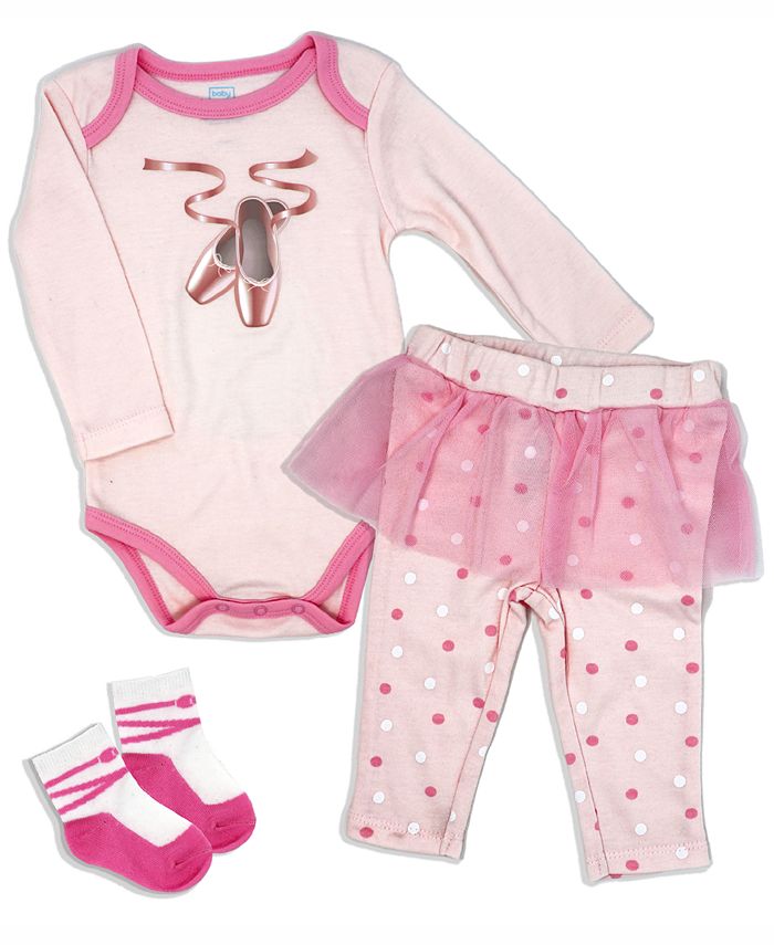 цена Балетное боди для маленьких девочек, брюки и носки, комплект из 3 предметов Baby Mode, розовый