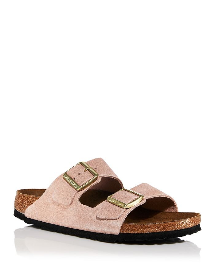 

Женские шлепанцы Arizona Light Rose с пряжками без шнуровки и стельки Birkenstock