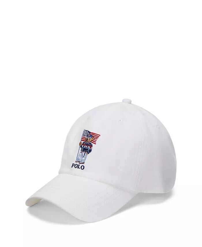 

Кепка из хлопкового твила Big Boys Polo Team USA Polo Bear Polo Ralph Lauren, белый