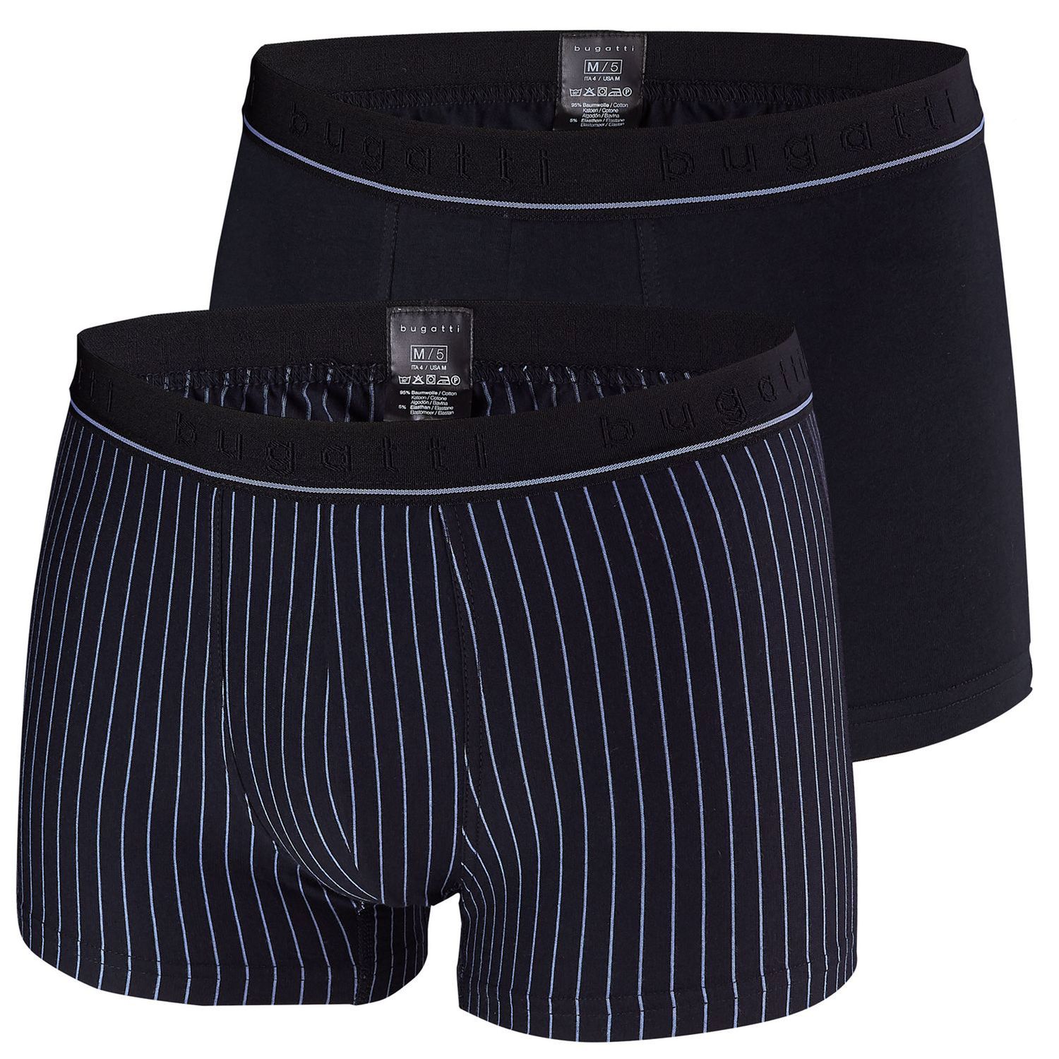 

Боксеры Bugatti Boxershorts 2 шт, цвет Schwarz / gestreift