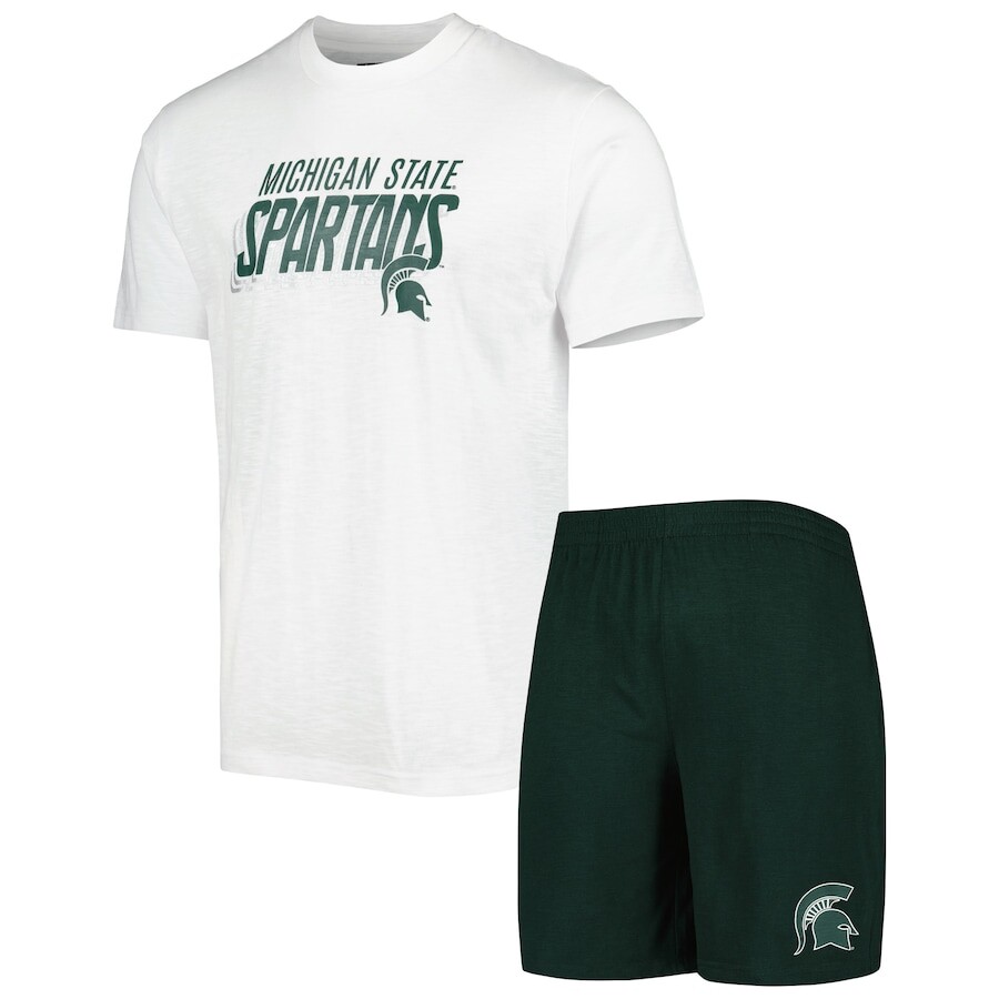 

Пижамный комплект Concepts Sport Michigan State Spartans, зеленый