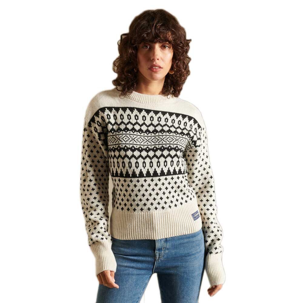 

Толстовка Superdry Patterned Crew, серый