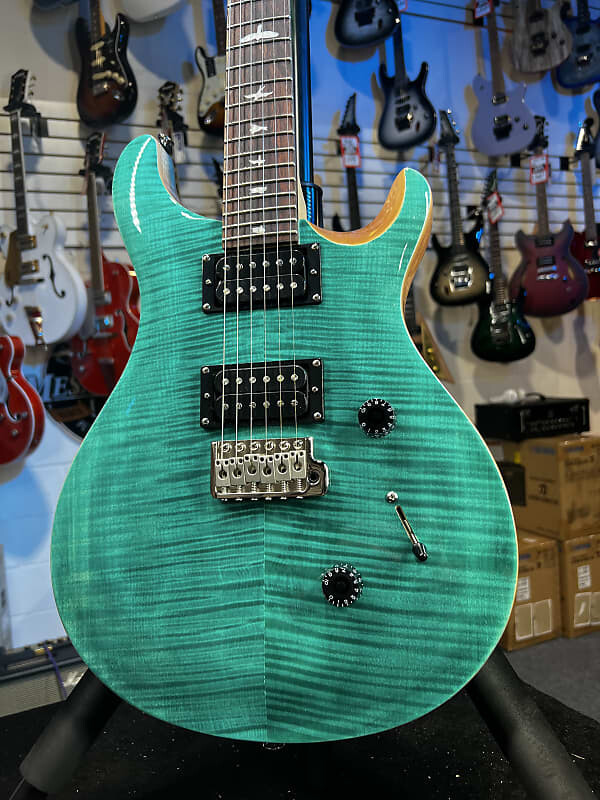 Электрогитара PRS SE Custom 24 Electric Guitar - Turquoise Auth Deal Free Ship! 874 GET PLEK’D! электрогитара prs ce 24 semi hollow electric guitar faded gray black auth deal free ship 074 get plek’d