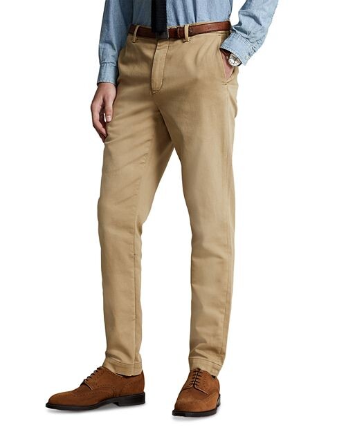 

Брюки-чиносы узкого кроя из эластичного трикотажа Polo Ralph Lauren, цвет Tan/Beige