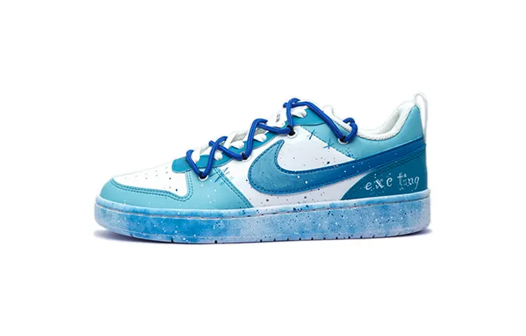 

Кроссовки Nike Court Borough Skateboarding Shoes Women's Low-top Blue, белый