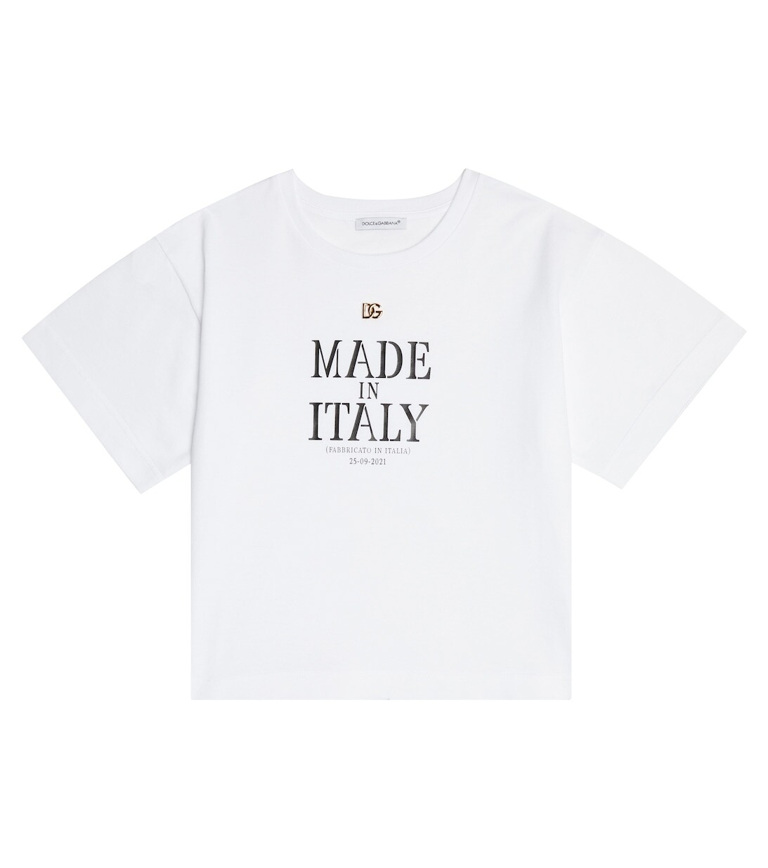 

Хлопковая футболка с принтом Dolce&Gabbana, белый