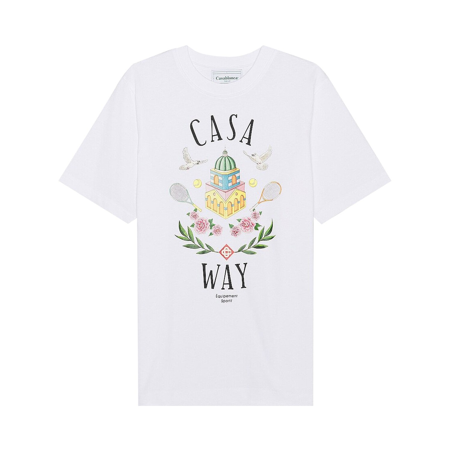

Casablanca Футболка с принтом Casa Way Белая, Белый