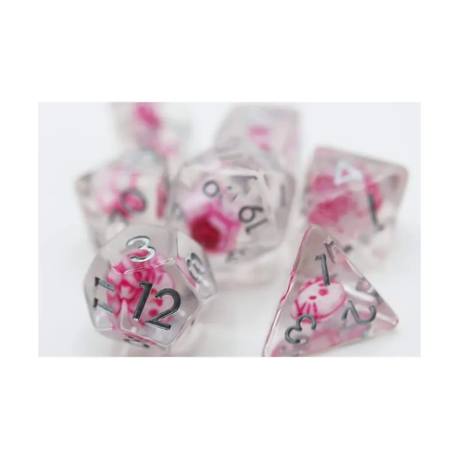 

Набор Poly - Аниме Китти с серебром (7), Dice Sets - Resin/Acrylic - Red, Orange, Yellow, & Pink (Foam Brain Games)