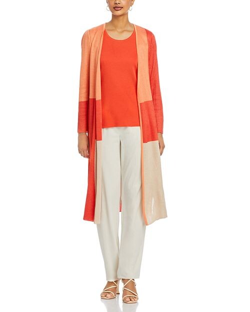 

Длинный кардиган с цветными блоками и открытым передом Misook, цвет Orange