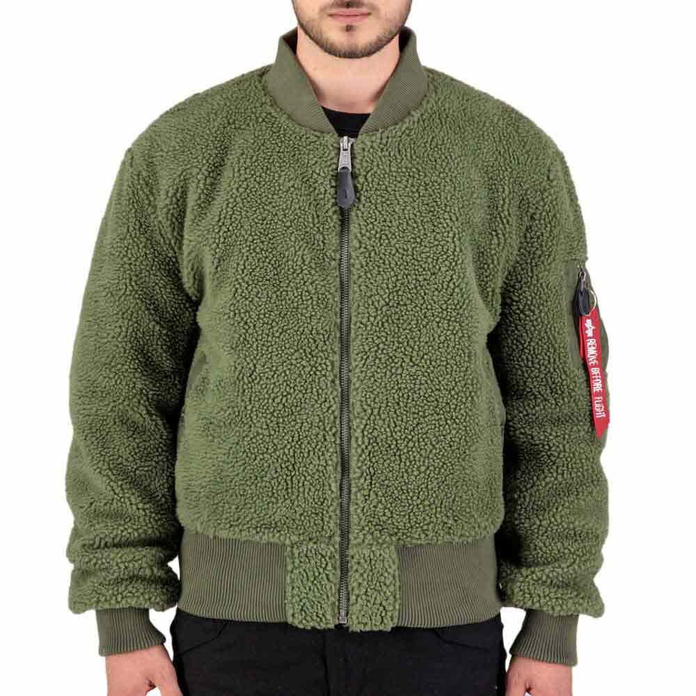 

Куртка Alpha Industries MA-1 Teddy, зеленый