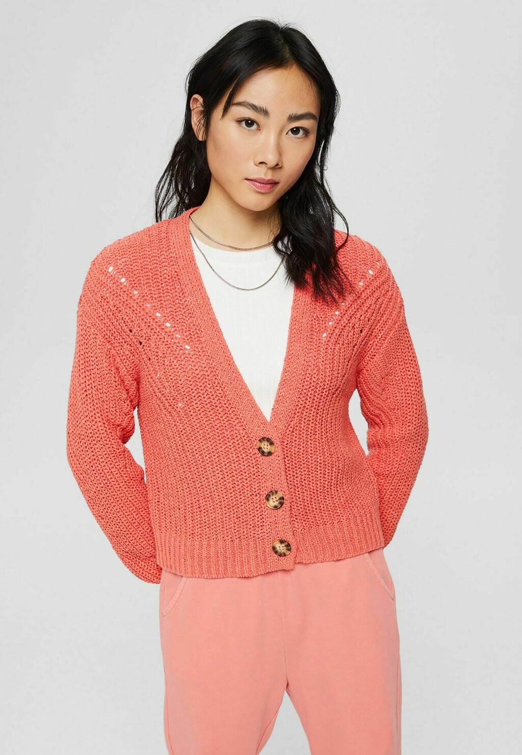 

Кардиган Esprit, коралл, Оранжевый