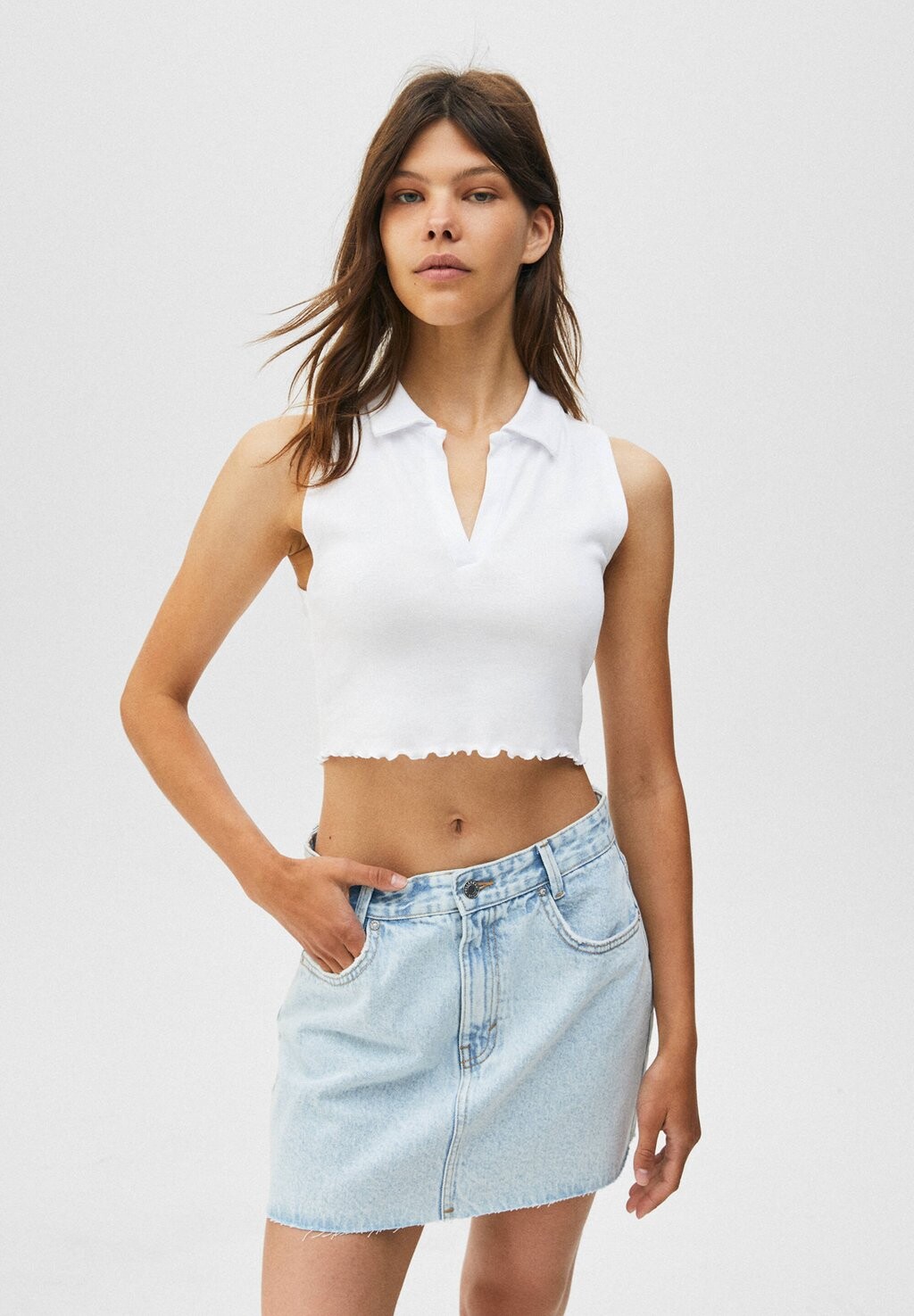 

Джинсовая юбка PULL&BEAR, синий
