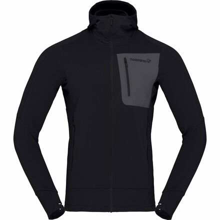 Куртка с капюшоном Falketind Power Grid мужская Norrona, черный фото