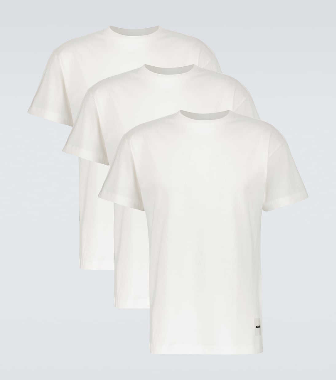 Комплект из трех хлопковых футболок. Jil Sander, белый комплект из трех футболок minoti синий