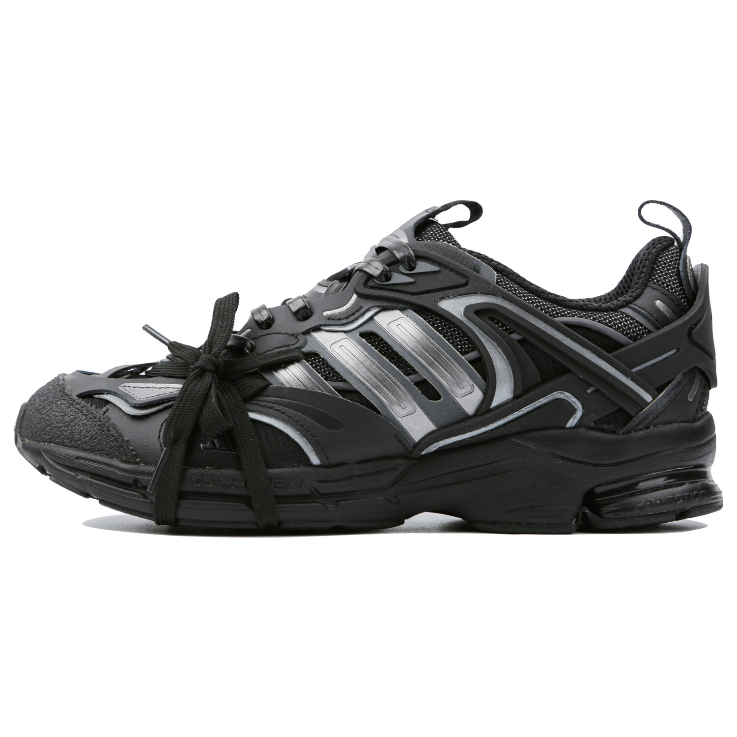 

Кроссовки Spiritain 2000 унисекс с низким верхом, серебристо-черные Adidas